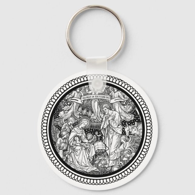 Julens födelsedag Jesus Mary Joseph Nyckelring (Framsida)