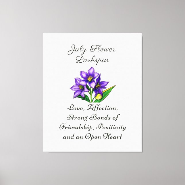 Julens födelsemånad Blommor Blommigt Art Canvastryck (Framsida)