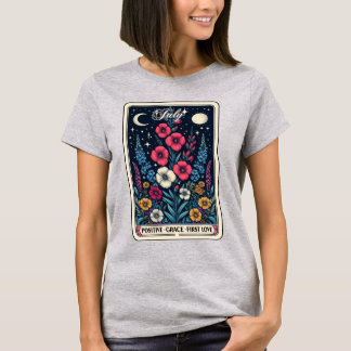 Julens födelsemånad Flower Larkspur T-Shirt