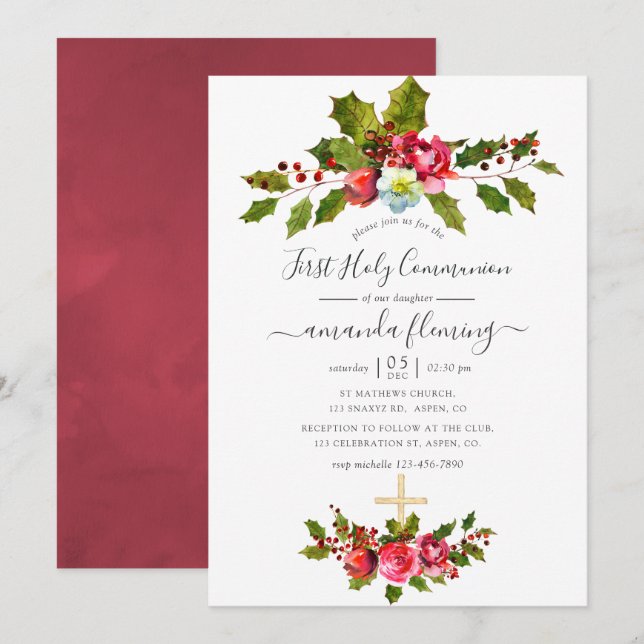 Julens första Heliga Inbjudningar (Fram/baksida)