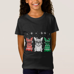 Julens Fransk Bulldog Julafton Frenchie Hund T Shirt