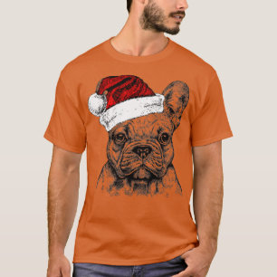 Julens Fransk Bulldog Jultomten Rolig hund Xma T Shirt