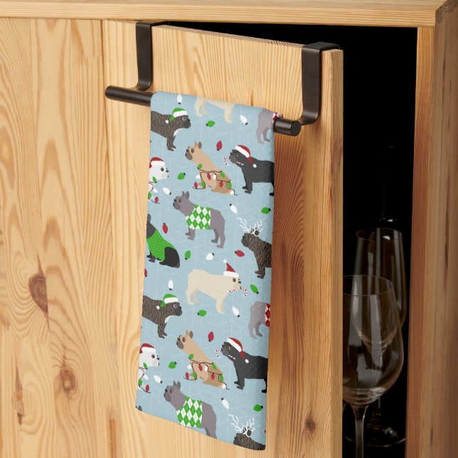 Julens Fransk Bulldog Kitchen Towel Kökshandduk (Thirds Fold)