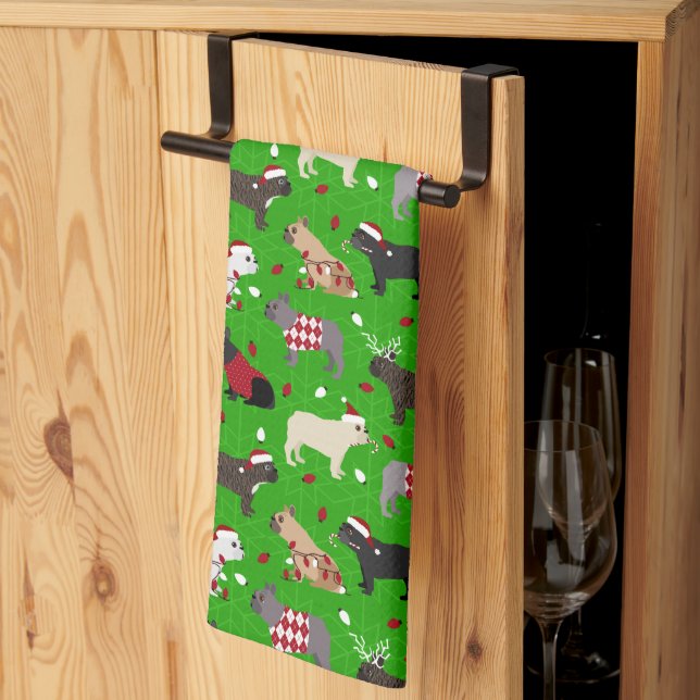 Julens Fransk Bulldog Kitchen Towel Kökshandduk (Thirds Fold)