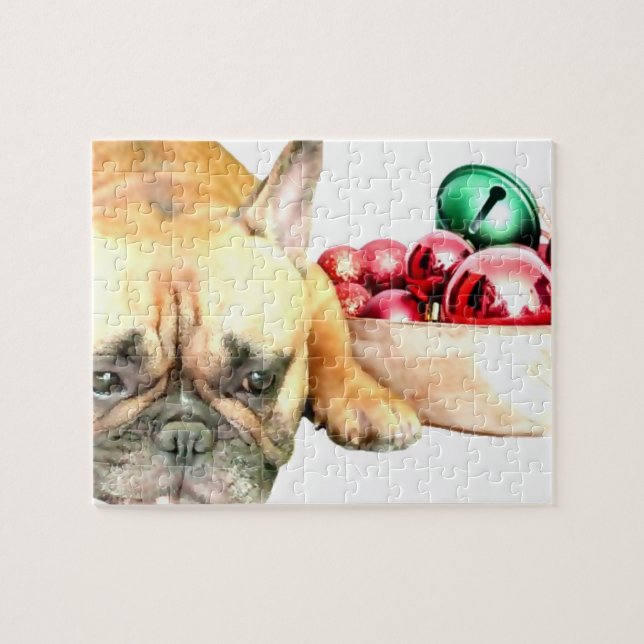 Julens Fransk Bulldog Pussel (Horisontell)