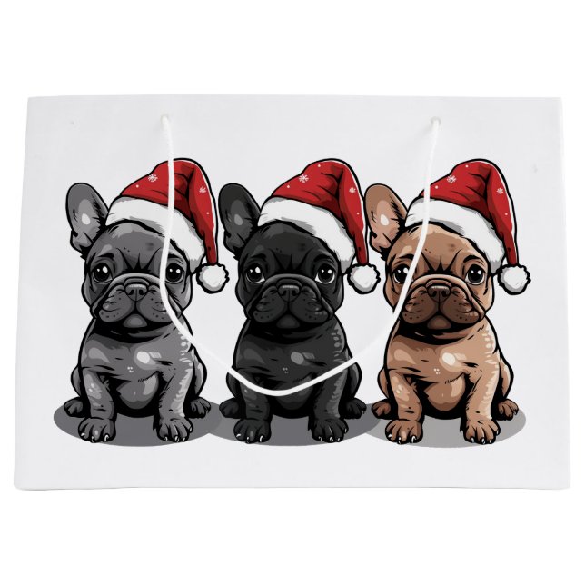 Julens Fransk Bulldog Santa Hund (Framsidan)