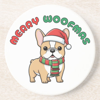 Julens Fransk Bulldog Underlägg: Merry Woofmas Underlägg