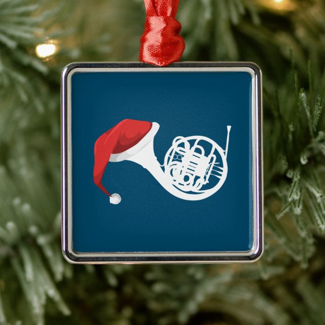 Julens Fransk Horn Shirt - Santa Fransk Horn Julgransprydnad Metall (Träd)