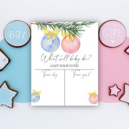 Julens Gender avslöjar Boy- eller Girl-diagram Poster