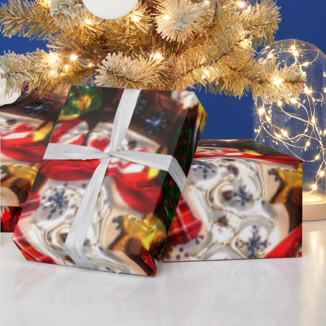 Julens glansig Mönster-omslutning papper Presentpapper (Helgdagar)