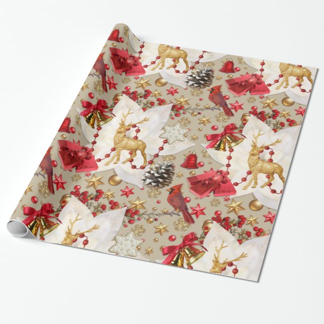 Julens Gnistra Papper Presentpapper (Utrullad)