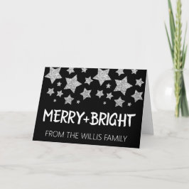 Julens Gnistra Stars Merry bright Family namn Kort