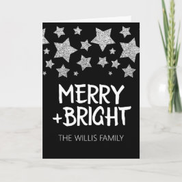 Julens Gnistra Stars Merry bright Family namn Kort