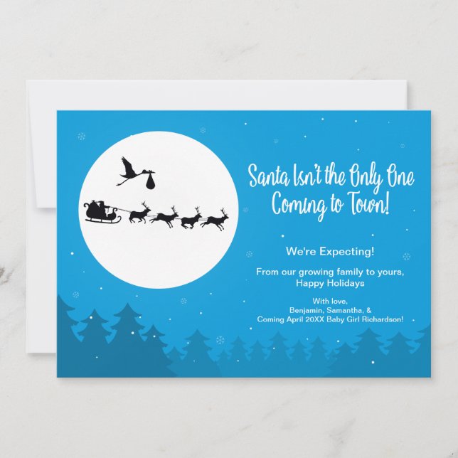 Julens Gravid - annonsering Foto Coming Town Julkort (Framsida)