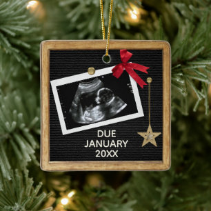 Julens Gravid Announting Peg Brev Board Julgransprydnad Keramik