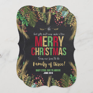 Julens Gravid Meddelande julkort Inbjudningar