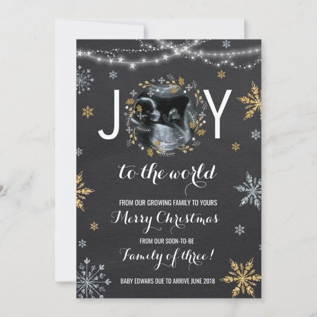 Julens Gravid Meddelande om julfoto (Framsida)