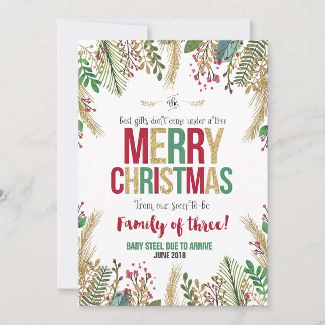 Julens Gravid Meddelande om julkort (Framsida)