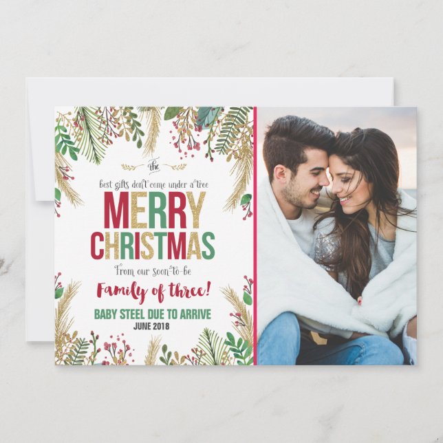 Julens Gravid Meddelande om julkort (Framsida)