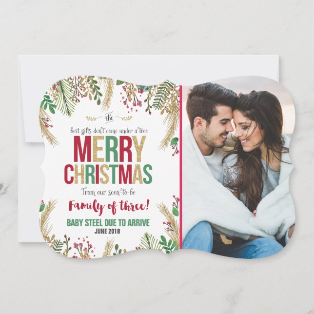 Julens Gravid Meddelande om julkort (Framsida)