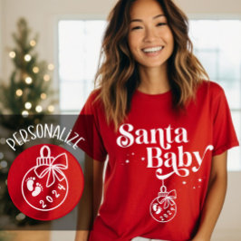 Julens Gravid Meddelande om Santa Baby T Shirt