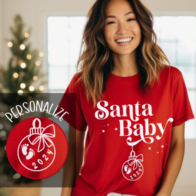 Julens Gravid Meddelande om Santa Baby T Shirt (Skapare uppladdad)