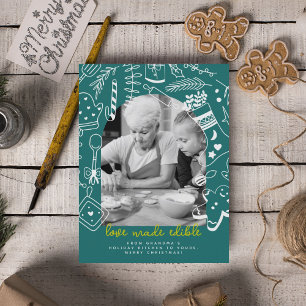 Julens Grönt Baking Spirits Bright Photo Card Helg Vykort