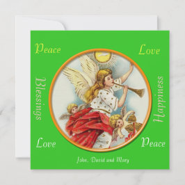 Julens grönt-fotohälsningskort. julkort