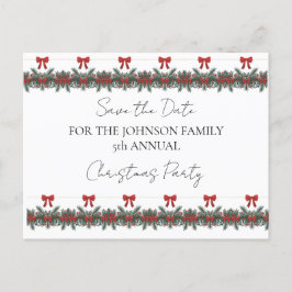 Julens Grönt Garland Red Rows Guld-accent Vykort