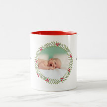 Julens Grönt Helgdag Utandning Fotokaffe Mugg