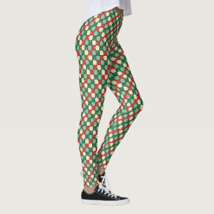 Julens Grönt Red Puzzle Biet Monogram Leggings