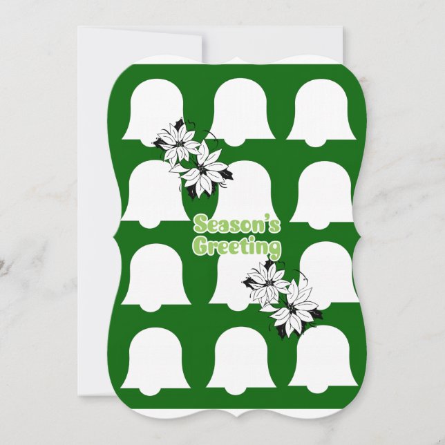 Julens Grönt Säsonger GreetingFlat Greeting Card Kort (Framsida)