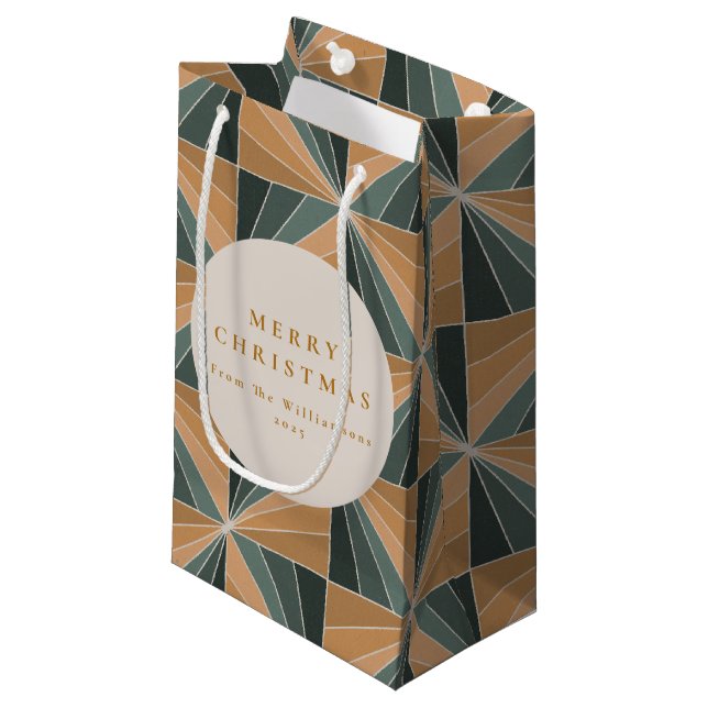 Julens Grönt Vintage Art Deco Anpassningsbar Helgd (Framsidan Vinklad)