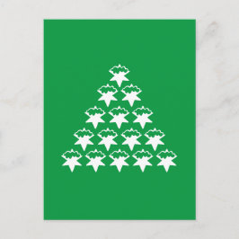 Julens Grönt vit nu Stars Träd Vykort
