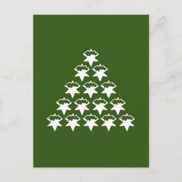 Julens Grönt vit nu Stars Träd Vykort
