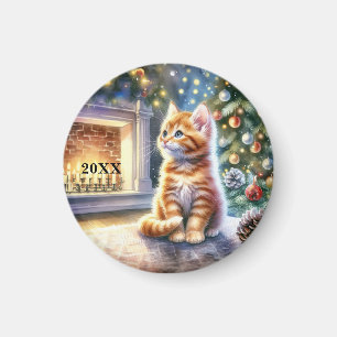 Julens Gult Stripe Kitten Magnet