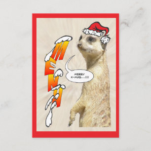 Julens Hårig Meerkat Menu Inbjudningar