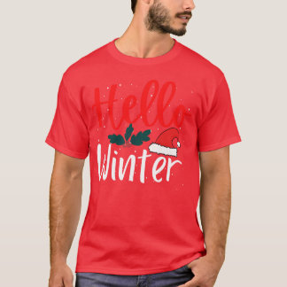 Julens Hej Vinter Kute Julflicka T Shirt