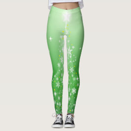 Julens Helgdag Aesthetic Shining Star Grönt Leggings