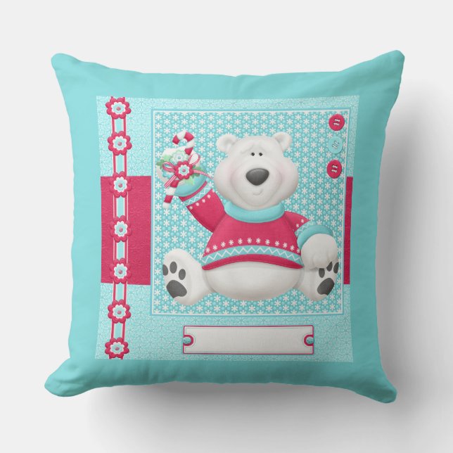 Julens Helgdag Bear Decorative Pillow Kudde (Framsida)