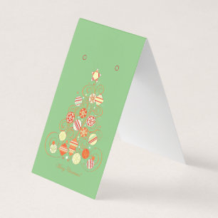 Julens Helgdag - Earring Gift och Visning Cards Visitkort