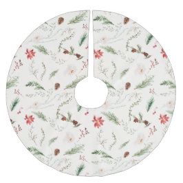 Julens Helgdag Elegant Boho Botanical Nature Julgransmatta Borstad Polyester