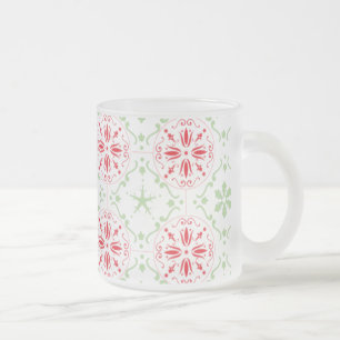 Julens Helgdag Elegant Simple Snowflake Mönster Frostad Glasmugg