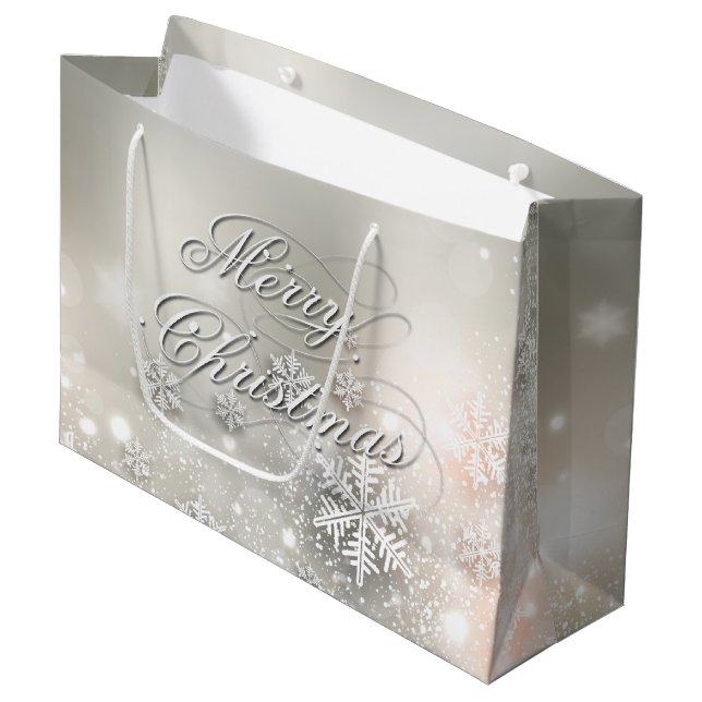 Julens Helgdag Elegant Snowflake (Framsidan Vinklad)