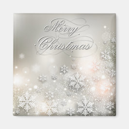 Julens Helgdag Elegant Snowflake Magnet