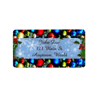 Julens Helgdag-etikett Adressetikett