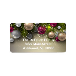 Julens Helgdag - flera Adressetikett