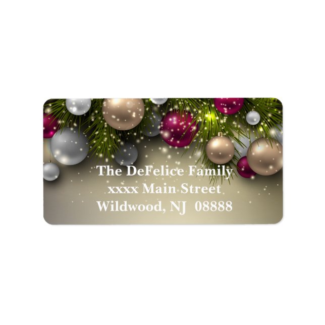 Julens Helgdag - flera Adressetikett (Framsidan)