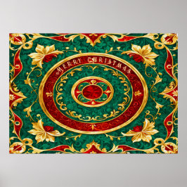 Julens-Helgdag för dekorativ Blommigt Poster