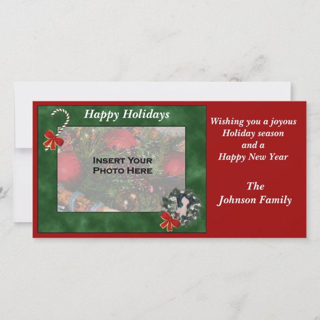 Julens Helgdag Greyhound-andningsportet Julkort (Framsida)